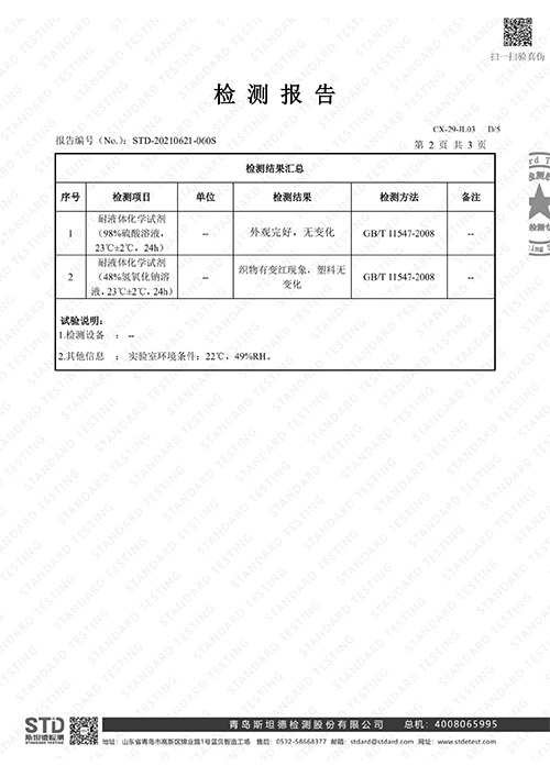 PVC透明法蘭保護罩檢測報告